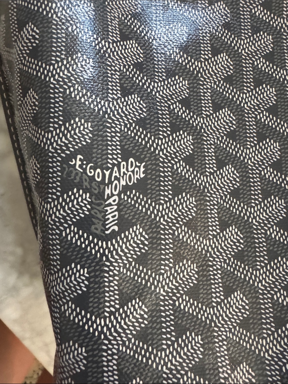 Goyard mini Anjou leather reversible tote bag purse grey - Picture 4 of 16